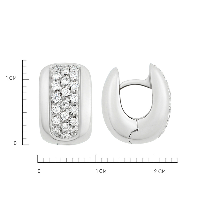 Серьги из золота 750 пробы c бриллиантами