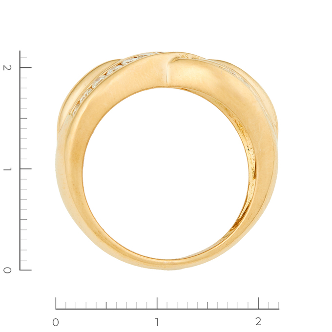 Кольцо из желтого золота 750 пробы c 25 бриллиантами, Л 1614 9158 за 93900