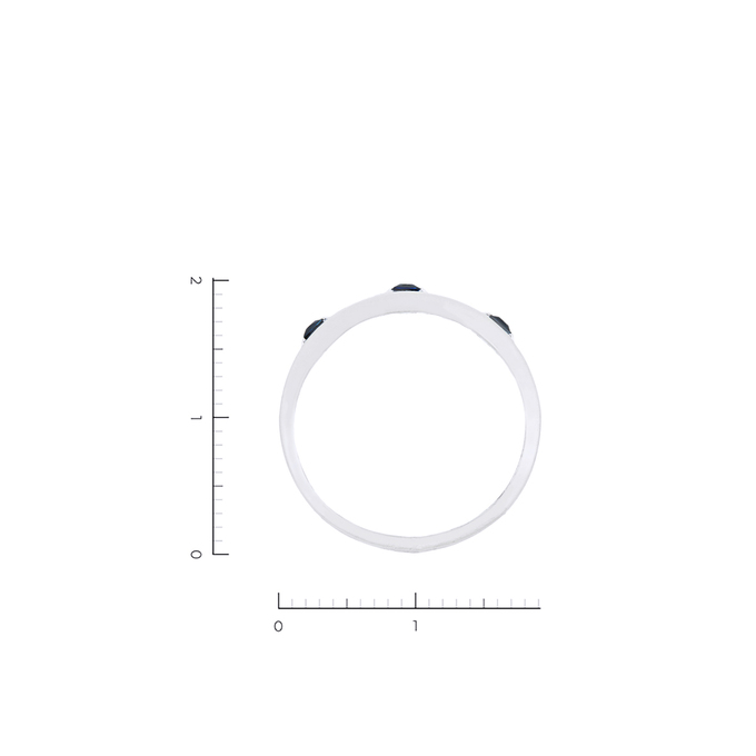 Кольцо из золота 585 пробы c 6 бриллиантами и 3 сапфирами, Л 0514 6240 за 31120