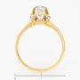 Кольцо из комбинированного золота 750 пробы c 1 бриллиантом Л31114728 фото 4