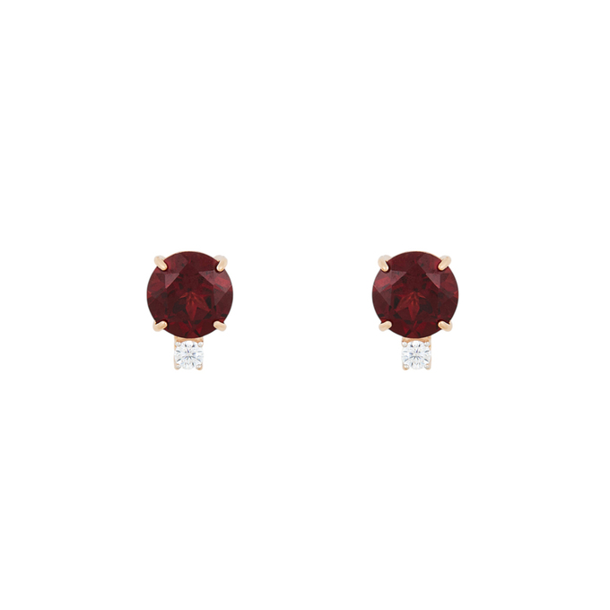 Серьги из золота 585 пробы c гранатами и фианитами, К 0000 2815 за 16800
