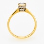 Кольцо из желтого золота 750 пробы c 21 бриллиантами Л06151460 фото 3