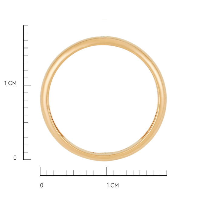Кольцо из золота 585 пробы c бриллиантом, Л 4710 8522 за 23940