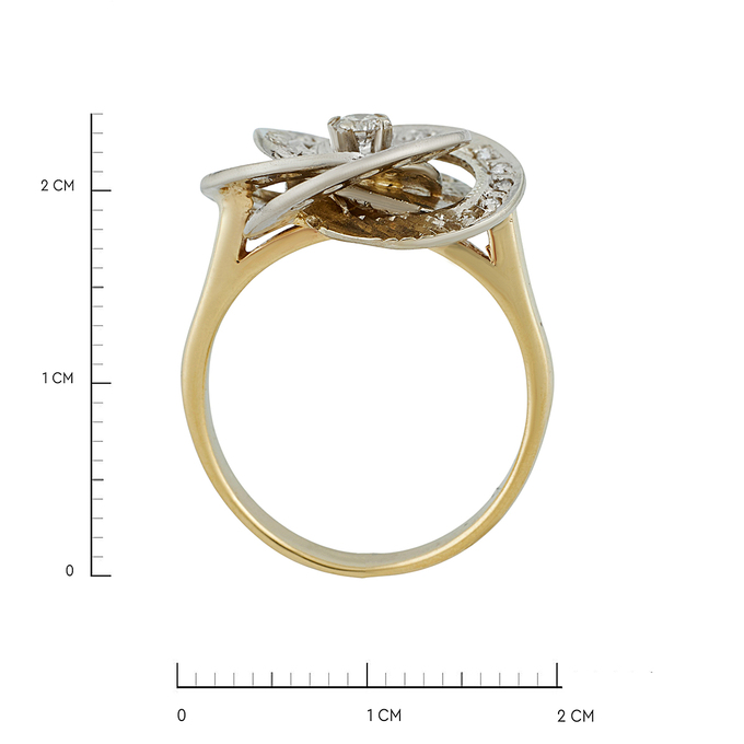 Кольцо из золота 585 пробы c бриллиантами, Л 0408 7843 за 94000