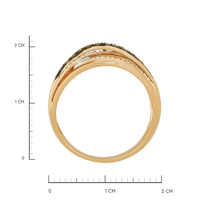 Кольцо из золота 585 пробы c бриллиантами