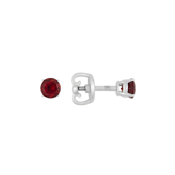 Серьги из золота 585 пробы c гранатами, Л 2912 3476 за 10960