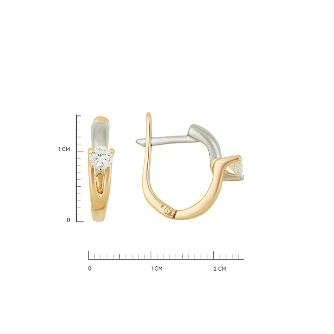 Серьги из золота 585 пробы c бриллиантами, Ц О007 1201 за 69920