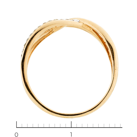 Кольцо из красного золота 585 пробы c 37 бриллиантами, Л64019580 за 11100