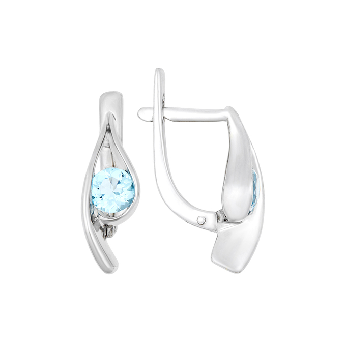 Серьги из золота 585 пробы c топазами, К 0000 3664 за 31400