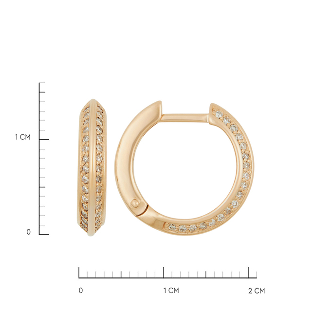 Серьги из золота 585 пробы c бриллиантами, Л 7501 5460 за 42000