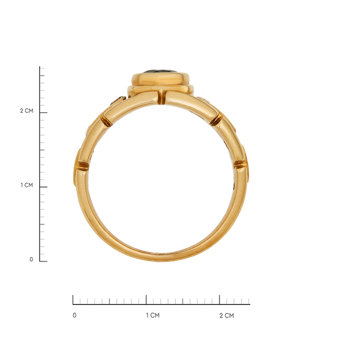 Кольцо из золота 585 пробы c сапфиром и бриллиантами, Л 2812 4239 за 158000