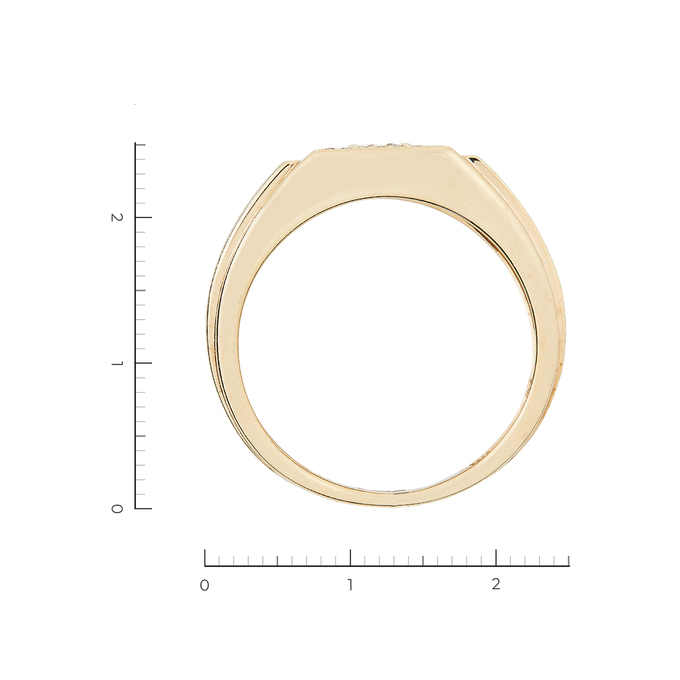 Кольцо из желтого золота 585 пробы c 25 бриллиантами, Л 2809 3377 за 137900