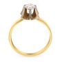 Кольцо из комбинированного золота 750 пробы c 1 бриллиантом 025799 фото 2