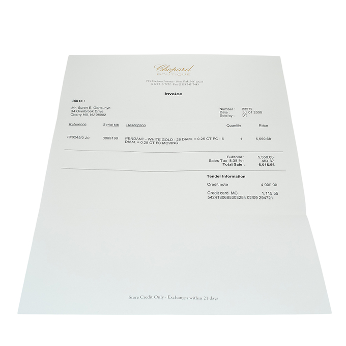 Колье Chopard Happy Diamonds, Ц О007 0694 за 340000