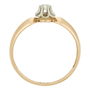 Кольцо из комбинированного золота 585 пробы c 1 бриллиантом Л24139681 фото 3