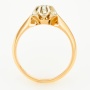 Кольцо из комбинированного золота 583 пробы c 1 бриллиантом Л31105504 фото 3