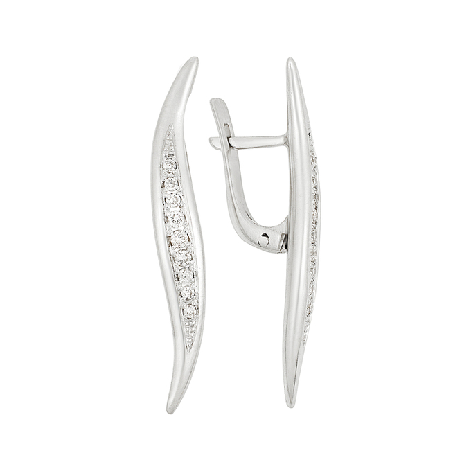 Серьги из золота 585 пробы c бриллиантами, Л 6202 1135 за 78500