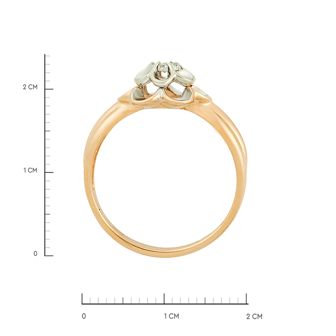 Кольцо из золота 585 пробы c бриллиантами, Л 2415 4107 за 34320