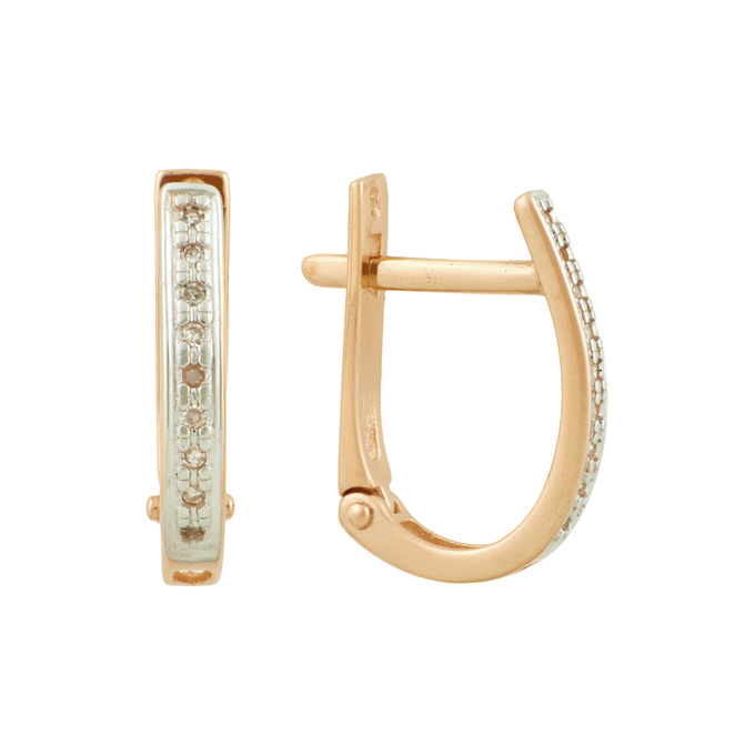 Серьги из золота 585 пробы c бриллиантами, Ц О007 2184 за 20160