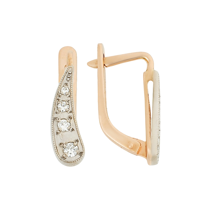 Серьги из золота 585 пробы с бриллиантами, Л 0408 9939 за 46800
