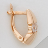 Серьги из красного золота 585 пробы c фианитами