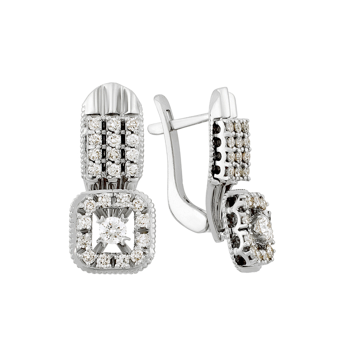 Серьги из золота 585 пробы c бриллиантами, Л 3208 9536 за 105000