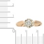 Кольцо из комбинированного золота 583 пробы c 1 бриллиантом 101102 фото 4