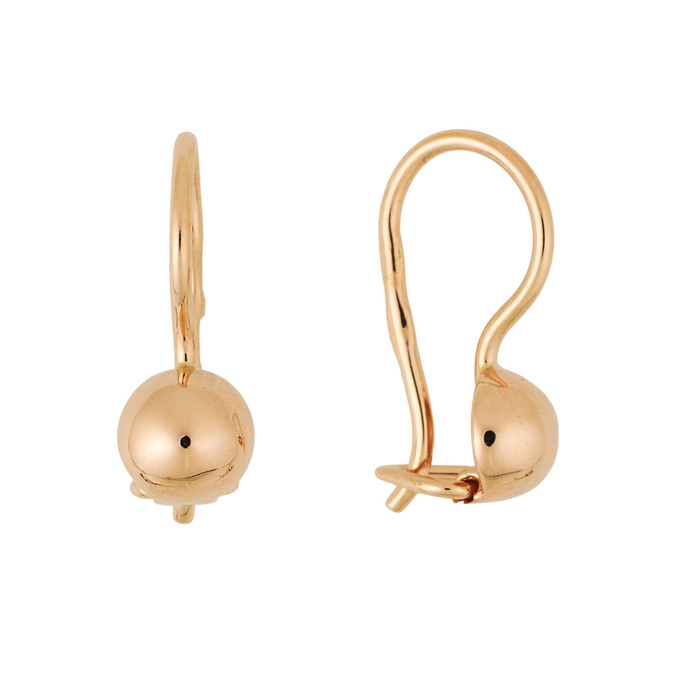 Серьги из красного золота 585 пробы