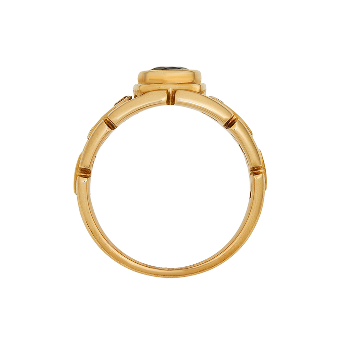 Кольцо из золота 585 пробы c сапфиром и бриллиантами, Л 2812 4239 за 158000