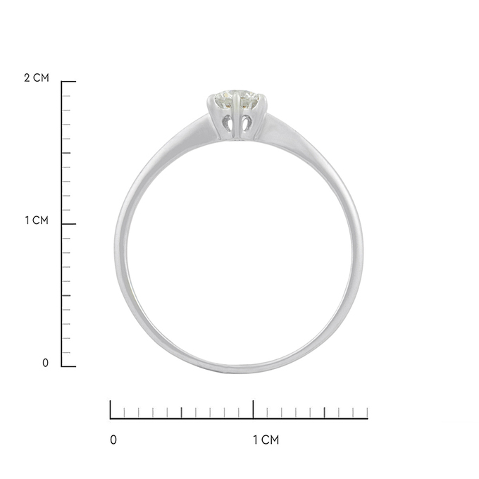 Кольцо из золота 585 пробы c бриллиантом, Л 2812 2255 за 31120