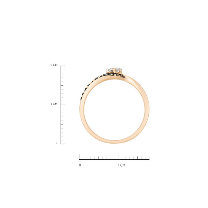 Кольцо из золота 585 пробы c бриллиантами, Л 2811 5738 за 27120