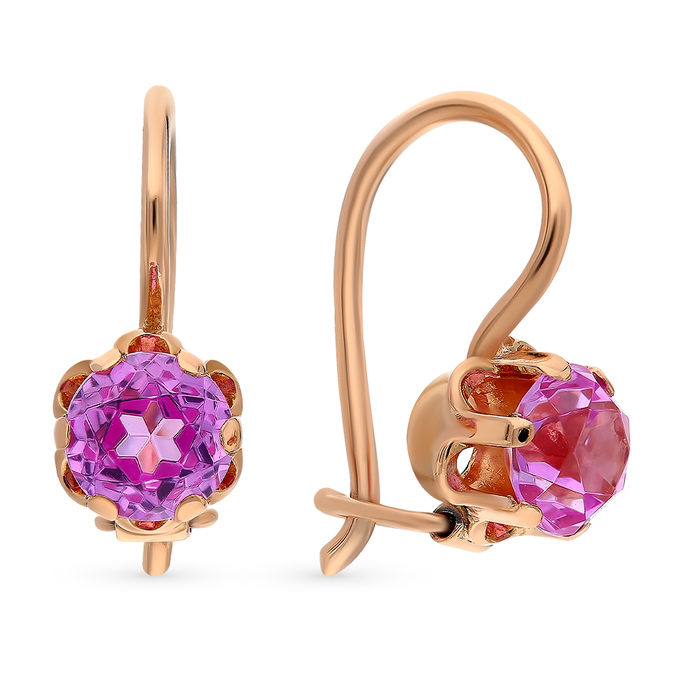 Серьги из красного золота 583 пробы