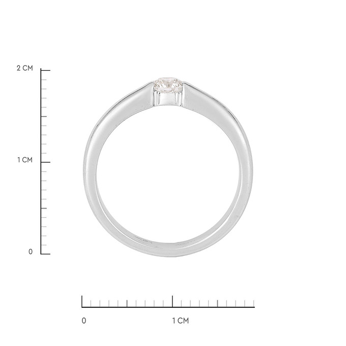 Кольцо из золота 585 пробы c бриллиантом