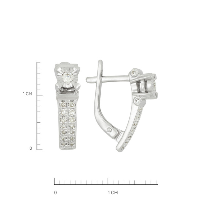 Серьги из золота 585 пробы с бриллиантами, Л 4503 0609 за 39200