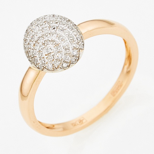 Кольцо из комбинированного золота 585 пробы c 61 бриллиантами Л16144588 фото 1