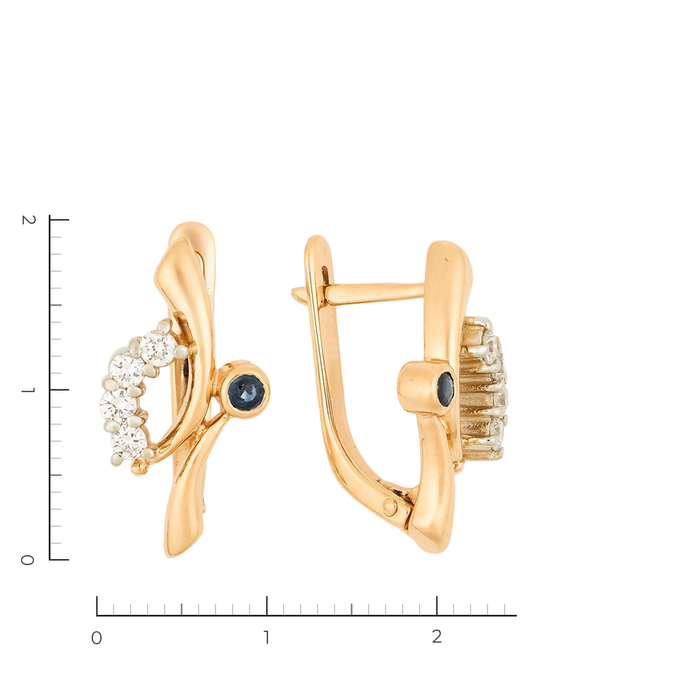 Серьги с бриллиантами и сапфирами, К 0000 1139 за 60800