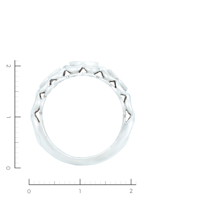 Кольцо из белого золота 750 пробы c 3 бриллиантами, Л 4608 5375 за 47920