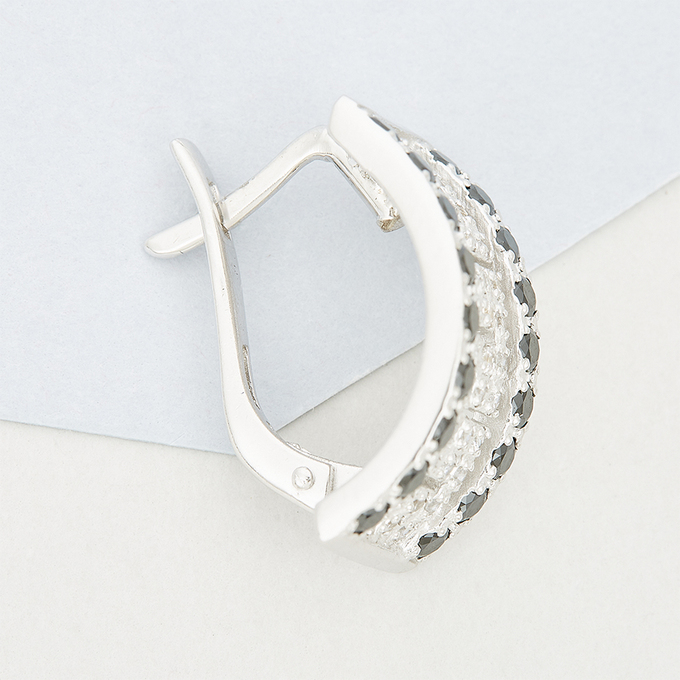 Серьги из золота 585 пробы c фианитами