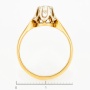 Кольцо из комбинированного золота 750 пробы c 1 бриллиантом Л33067135 фото 4