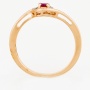Кольцо из красного золота 585 пробы c 1 рубином и 6 бриллиантами Л41059356 фото 3