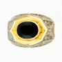 Кольцо из комбинированного золота 750 пробы c 1 корундом Л28082306 фото 2