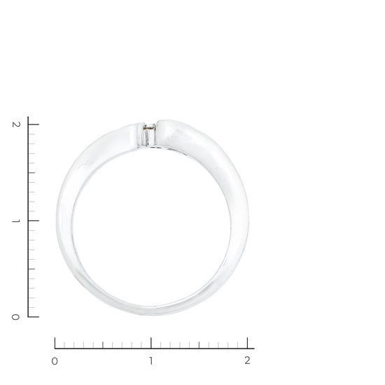 Кольцо из белого золота 585 пробы c 1 бриллиантом, Л28097911 за 30030