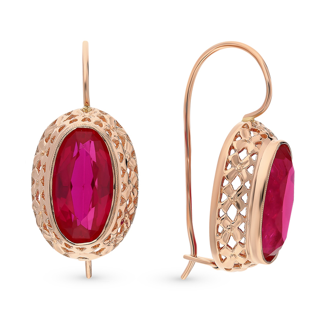 Серьги из красного золота 583 пробы