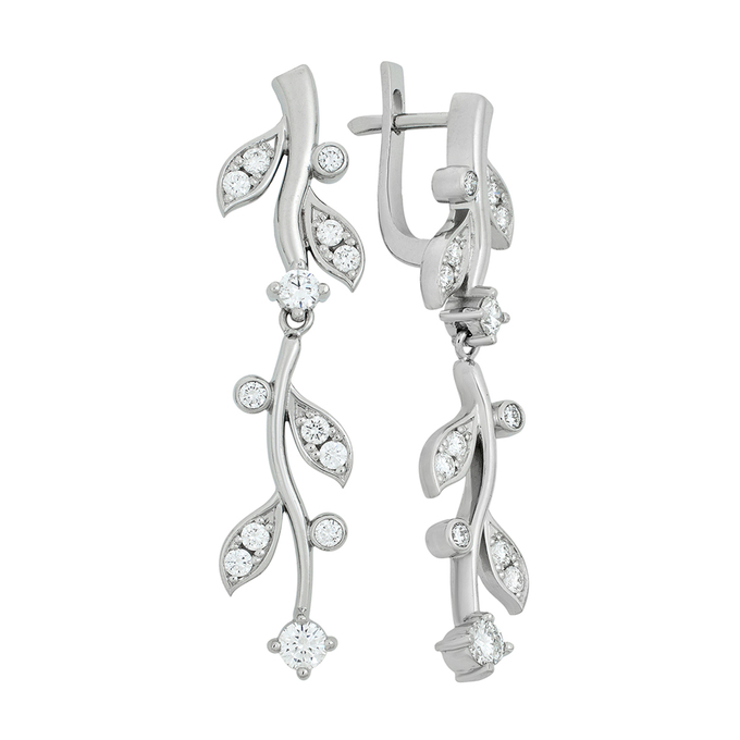 Серьги из золота 585 пробы c бриллиантами, Л 2811 1432 за 190800