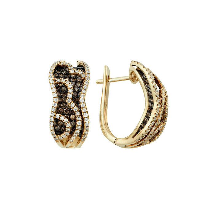 Серьги из золота 585 пробы c бриллиантами, Л 4107 6355 за 63000