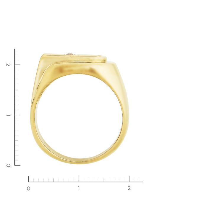 Кольцо из желтого золота 585 пробы c 5 бриллиантами, Л 2203 4582 за 79750