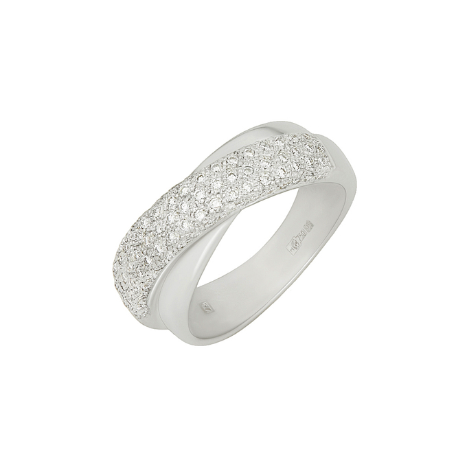 Кольцо из золота 750 пробы c бриллиантами