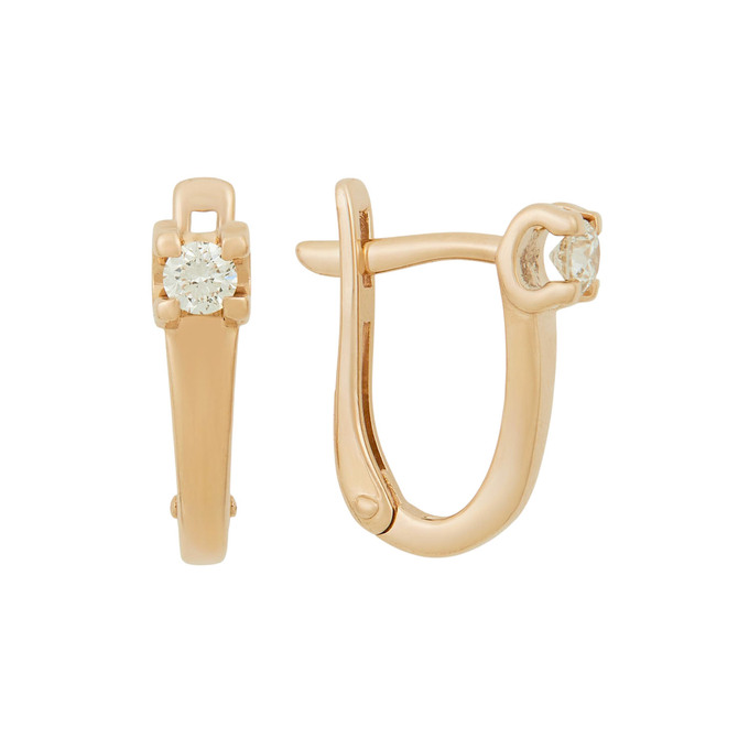 Серьги из золота 585 пробы с бриллиантами, Л 4107 7214 за 41900