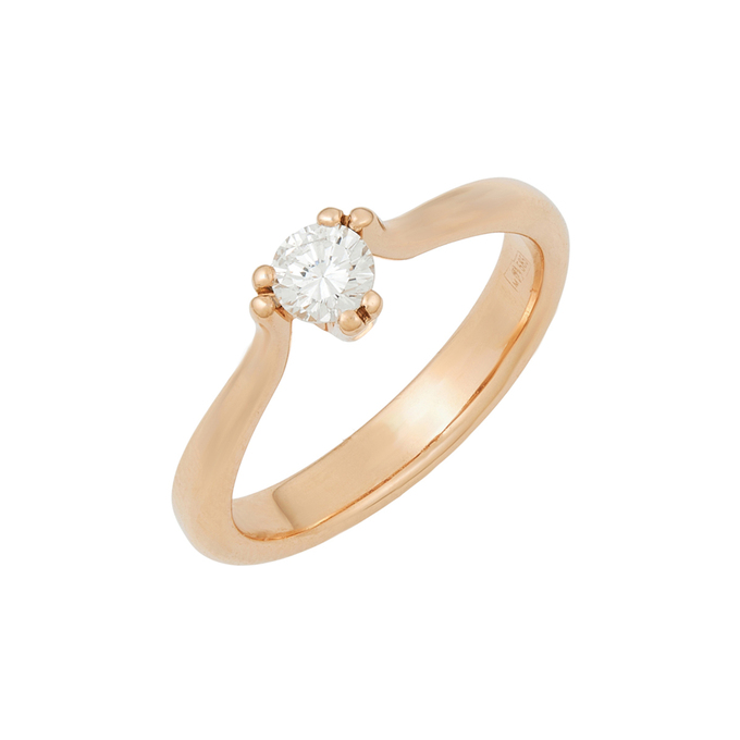 Кольцо из золота 585 пробы c бриллиантом, Л 3209 0417 за 73520