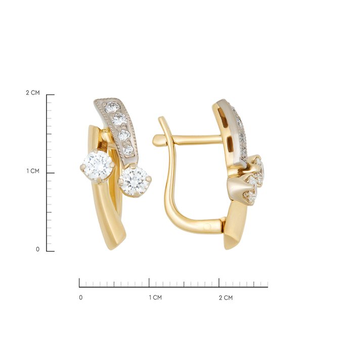 Серьги из золота 750 пробы c бриллиантами, К 0000 5124 за 139500